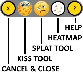 Easy to use feedback buttons on the Kiss or Splat toolbox to submit visual feedback