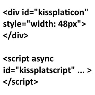 Code to copy to install the Kiss or Splat website feedback tool